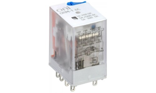 Реле интерфейсное ORM-1 4C 24B DC c LED и тест.кнопкой ONI